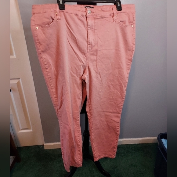 Buffalo David Bitton Havana 18/38 High Rise Soft Stretch Ankle Skinny Pink - Picture 3 of 13